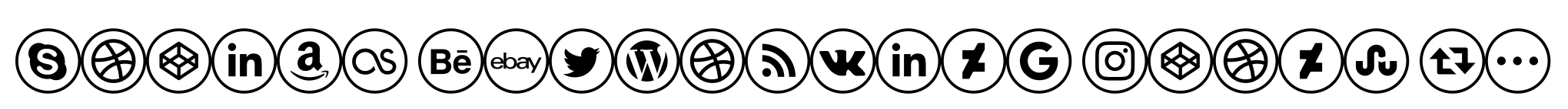 Social Networking Icons Outline image